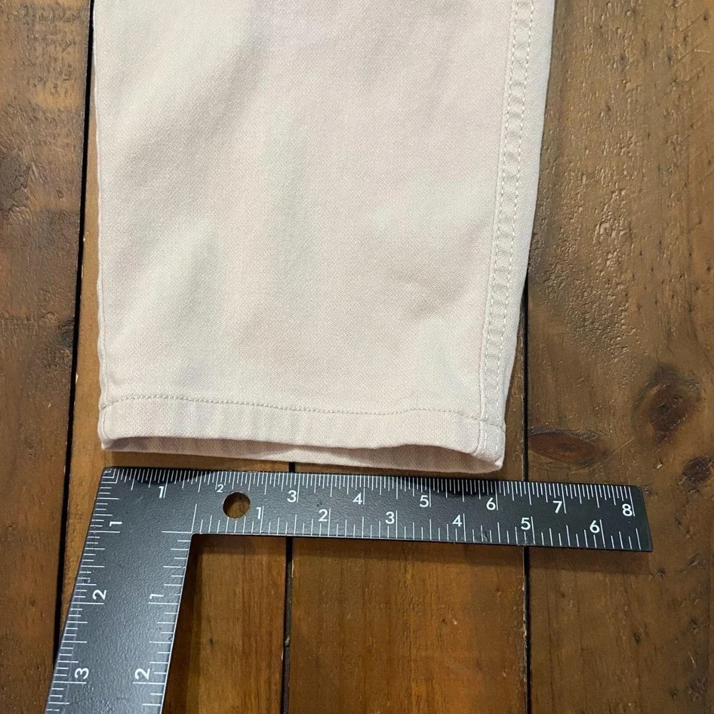 ZARA | Women's Cream & Tan  Cotton Linen Pants Size Large Drawstring